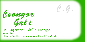 csongor gali business card